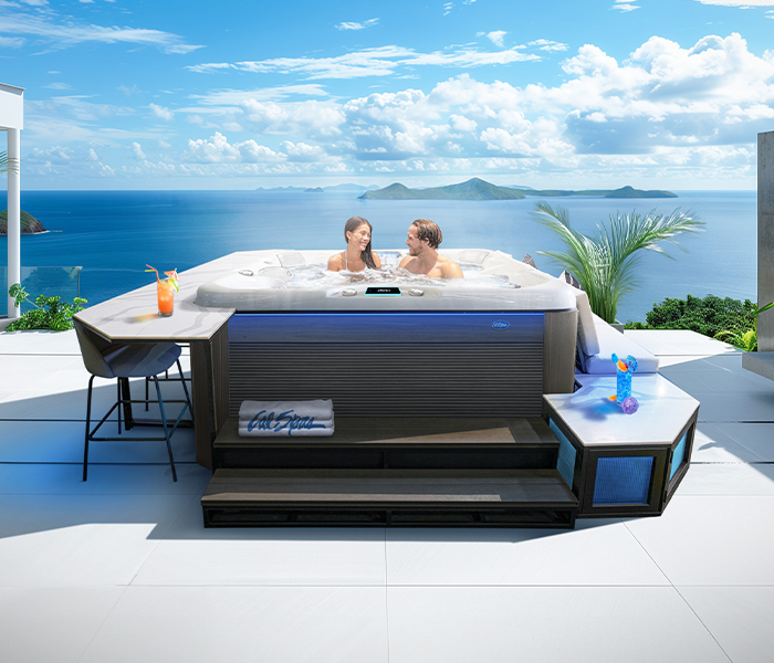 Calspas hot tub being used in a family setting - Boynton Beach